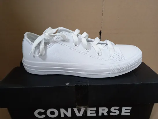 CONVERSE LEATHER OX TRAINERS - WHITE - SIZE 3 