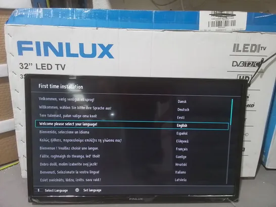 BOXED FINLUX 32-FHD-4220 32" HD READY LED TV FREEVIEW HD USB RECORD BLACK