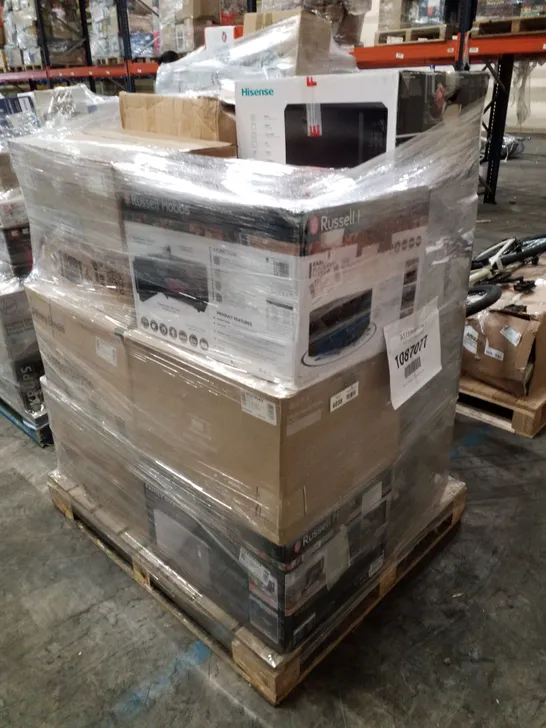 PALLET OF APPROXIMATELY 14 UNPROCESSED RAW RETURN MICROWAVES