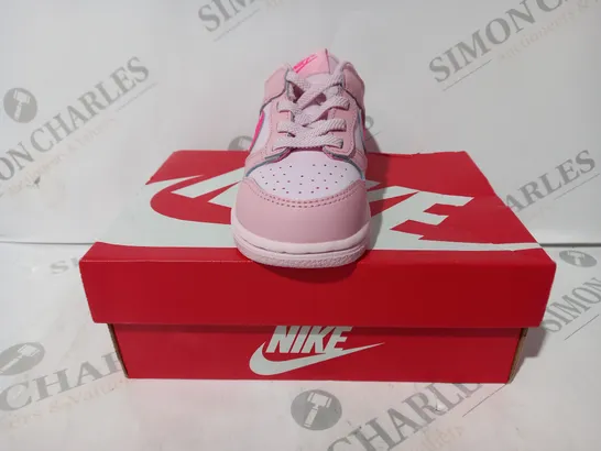 BOXED PAIR OF NIKE DUNK LOW KIDS SHOES IN PINK UK 6.5