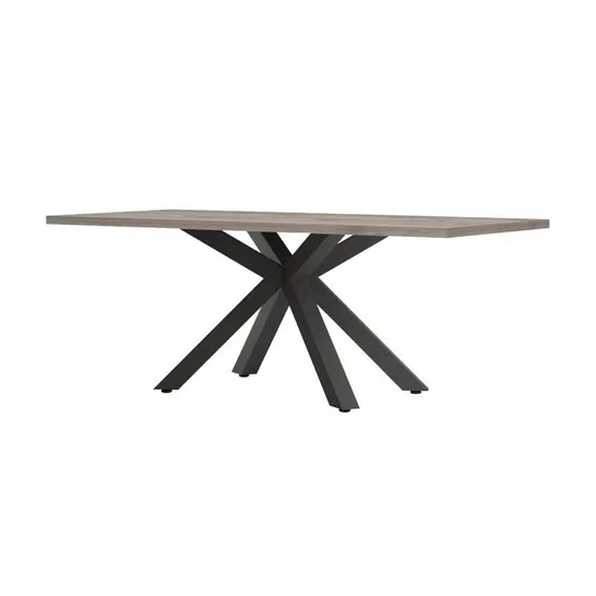 BOXED ADILIA METAL BASE DINING TABLE (2 BOXES)