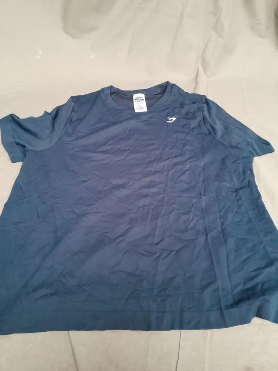 GYMSHARK NAVY T-SHIRT - MEDIUM