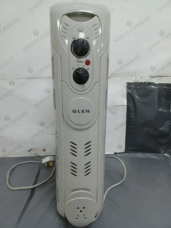 GLEN 1.5KW OIL FILLED COLUMN HEATER GREY - COLLECTION ONLY