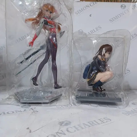 2 JAPANESE MINI FIGURINES TO CONTAIN SAYU OGIWARA & SHIKINAMI ASUKA LANGLEY