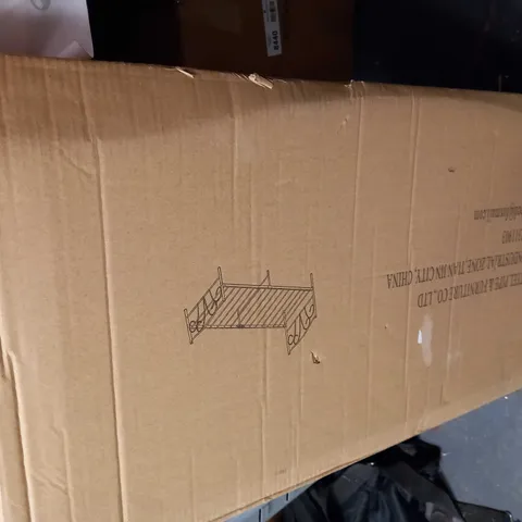 BOXED WHITE STEEL PIPE SINGLE BED