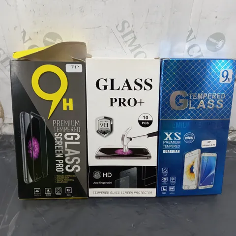 LARGE ASSORTMENT OF SMARTPHONE GLASS SCREEN PROTECTORS FOR VARIOUS MODELS 