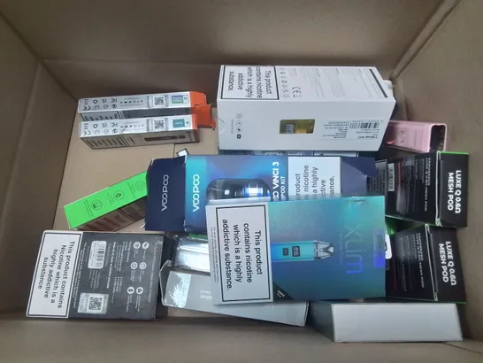 LOT OF ASSORTED E-CIGS AND PARTS TO INCLUDE VAPORESSO, OXVA AND ASPIRE