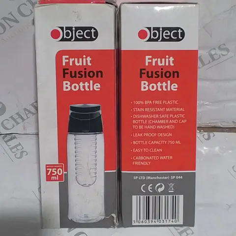 LOT OF 14 BOXED OBJECT FRUIT FUSION 750ML BOTTLES