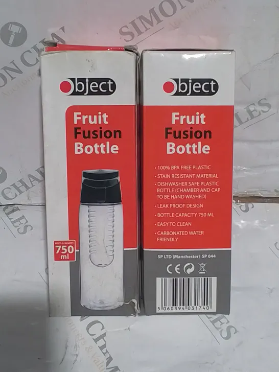 LOT OF 14 BOXED OBJECT FRUIT FUSION 750ML BOTTLES