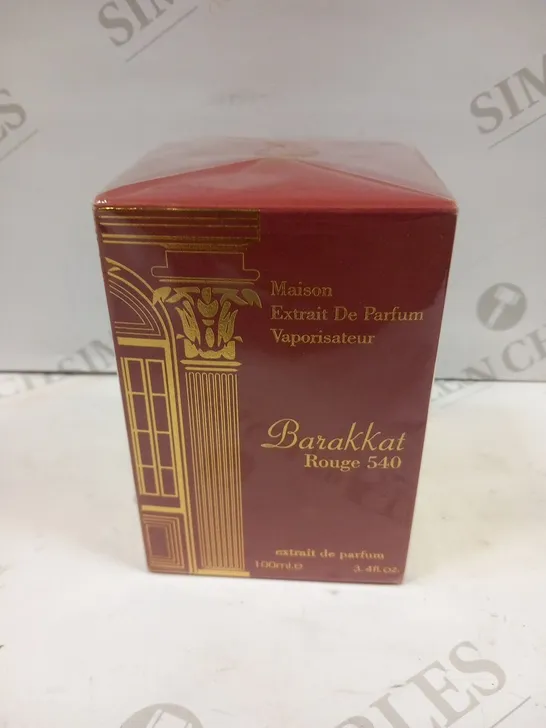 BOXED AND SEALED MAISON EXTRAIT DE PARFUM BARAKKAT ROUGE 540 EXTRAIT DE PARFUM 100ML