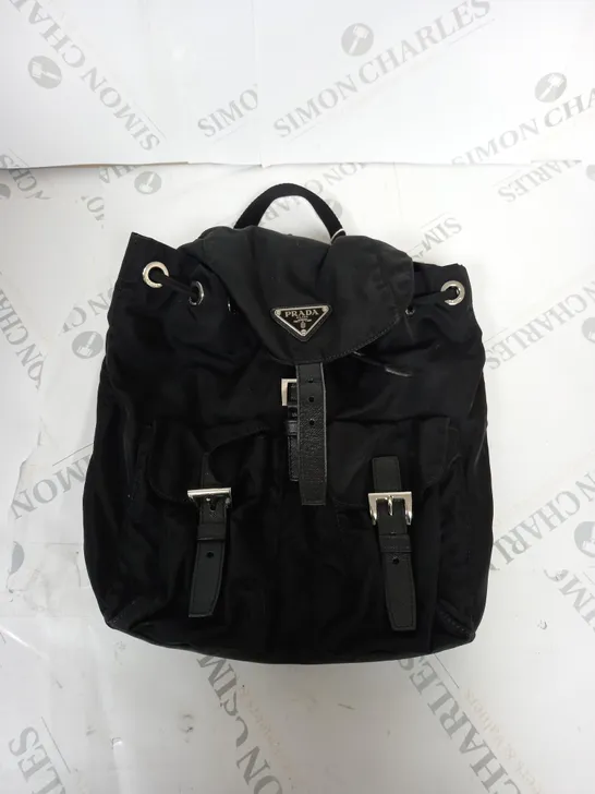 PRADA MILANO SMALL BLACK BACKPACK