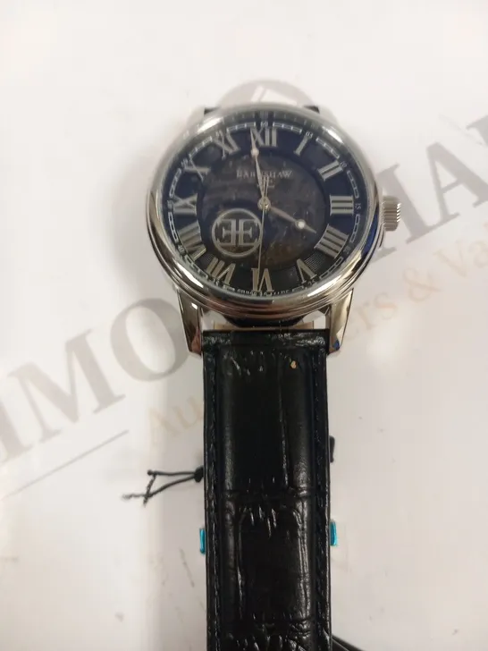 EARNSHAW ES-0028-01 BLACK STRAP WRIST WATCH