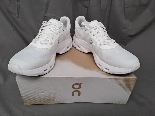 BOXED PAIR OF ON CLOUDPULSE SHOES IN WHITE UK SIZE 8