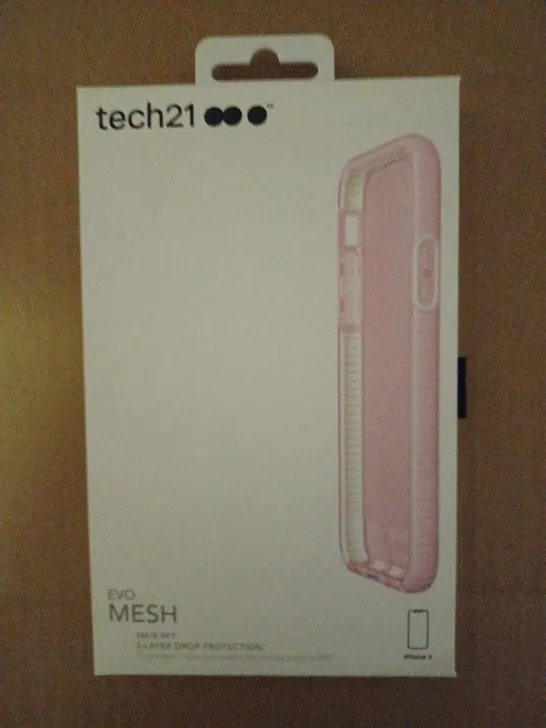 LOT OF APPROXIMATELY 93 BRAND NEW BOXED TECH 21 EVO MESH CASE WITH 9.9FT 3-LAYER DROP PROTECTION FOR IPHONE X T21-5937 PINK