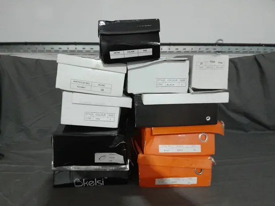 APPROXIMATELY 10 BOXED PAIR OF ASSORTED SHOES IN VARIOUS STYLES AND SIZES  