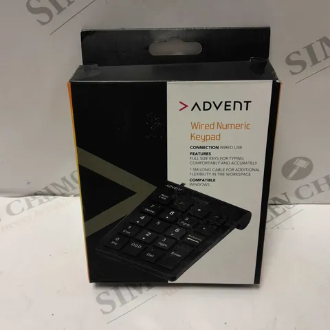 BOXED ADVENT WIRED NUMERIC KEYPAD