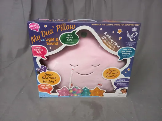 MY DUA PILLOW  IN PINK WITH LIGHT AND SOUND