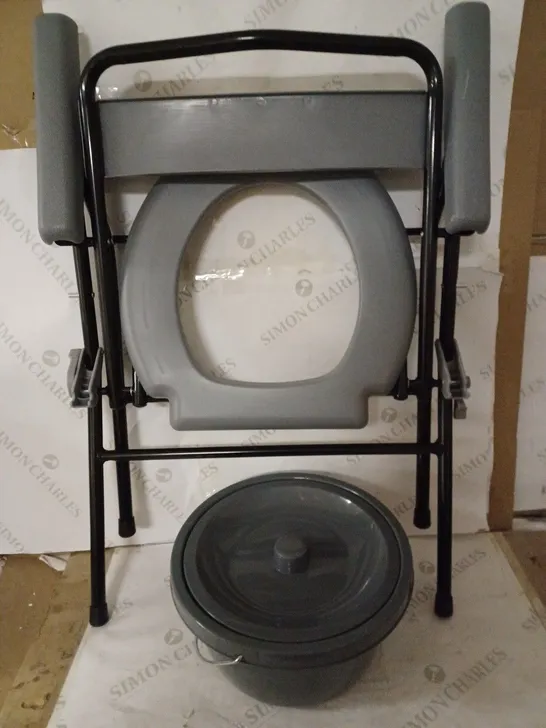 NRS HEALTHCARE FOLDING PORTABLE COMMODE M11209