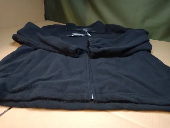 DESIGNER BLACK ZIPPED FLEECE - 3XL