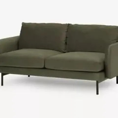 BRAND NEW BOXED MADE.COM MIRO LARGE 2 SEATER SOFA, PISTACHIO GREEN VELVET (1 BOX)