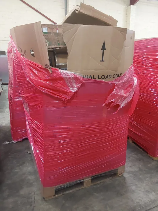 PALLET OF ASSORTED ITEMS INCLUDING DEWALT VACUUM, AIR COOLER, ROUND BALLOON ARCH STAND, LED CEILING FAN