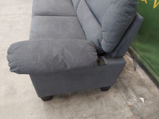 DESIGNER FIXED TWO SEATER SOFA CHARCOAL FABRIC 