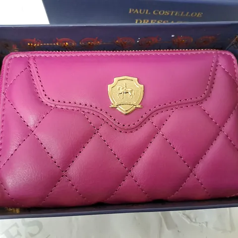 BOXED PAUL COSTELLE DRESSAGE PURSE IN PINK 