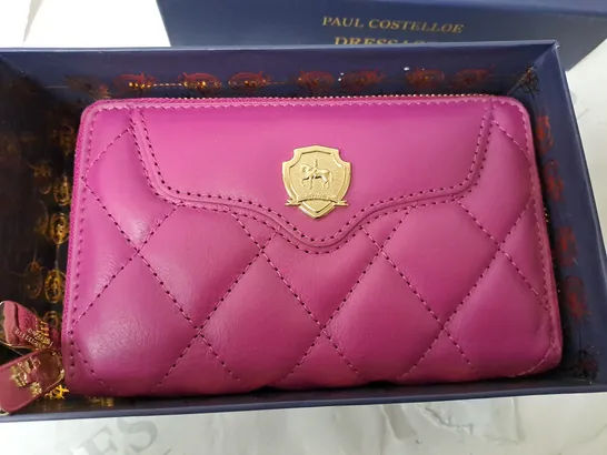 BOXED PAUL COSTELLE DRESSAGE PURSE IN PINK 