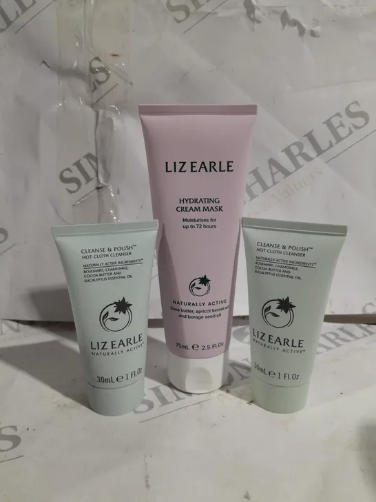 LIZ EARLE HYDRATING CREAM MASK, AND CLEANSE & POLISH HOT CLOTH CLEANSER SET