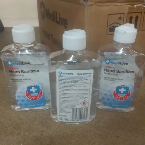 BOX OF APPROXIMATELY 24 MEDILIVE HAND SANITIZERS