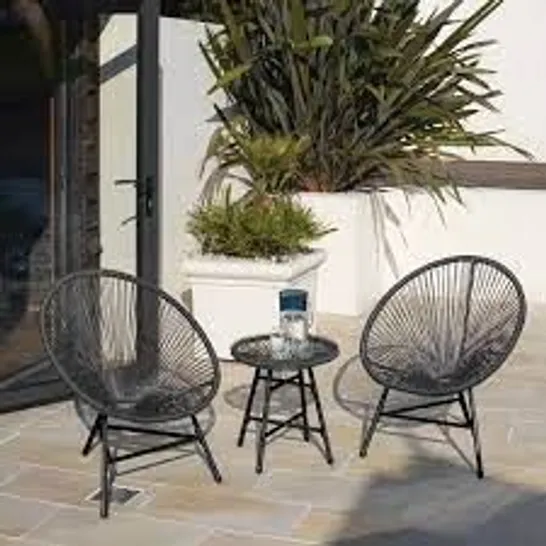 HEBE STRING BISTRO SET GREY (1 BOX) 81X70X35CM