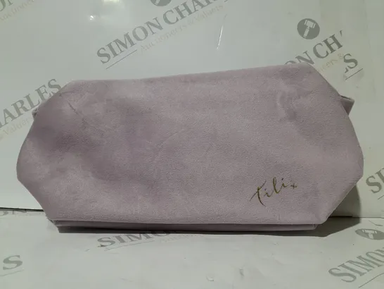 SET OF 2 OF TILI X WASHED SUEDE WASH BAG IN PINK