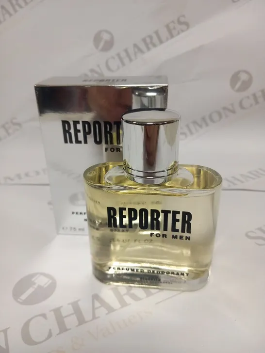 APPROXIMATELY 19 BOXED REPORTER FOR MEN PERFUMED DEODORANT NATURAL SPRAY 75ML