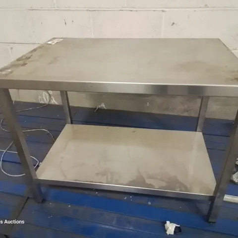 TWO TIER STAINLESS STEEL SIDE TABLE/STAND