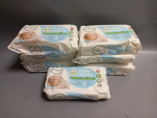 LOT OF 7 PACKS OF 72 NATURA BABY WIPES FRAGRANCE FREE