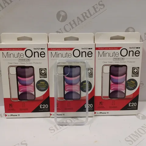 BOX OF APPROX 19 MINUTE ONE IPHONE 11 CLEAR PHONE CASE