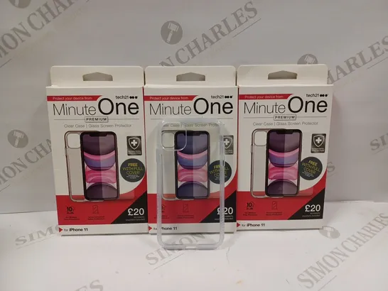 BOX OF APPROX 19 MINUTE ONE IPHONE 11 CLEAR PHONE CASE