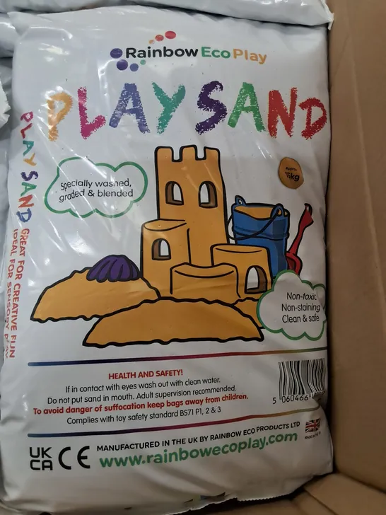 PALLET CONTAINING A LARGE QUANTITY OF 15KG BAGS OF ECO PLAY SAND