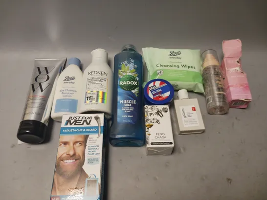 BOX OF APPROXIMATELY 20 COSMETIC ITEMS TO INCLUDE - FACE MASK, BODY SCRUB, CONDOMS, AND GRANADO PERFUME ETC. 