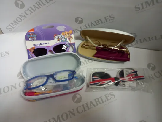 BOX OF APPROX 10 ASSORTED FASHION AND PRESCRIPTION GLASSES AND SUNGLASSES