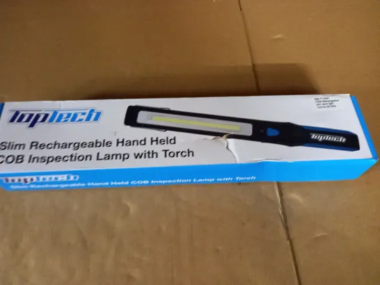 BOXED TOP TECH SLIM RECHARGEABLE HAND HELD INSPECTION LAMP