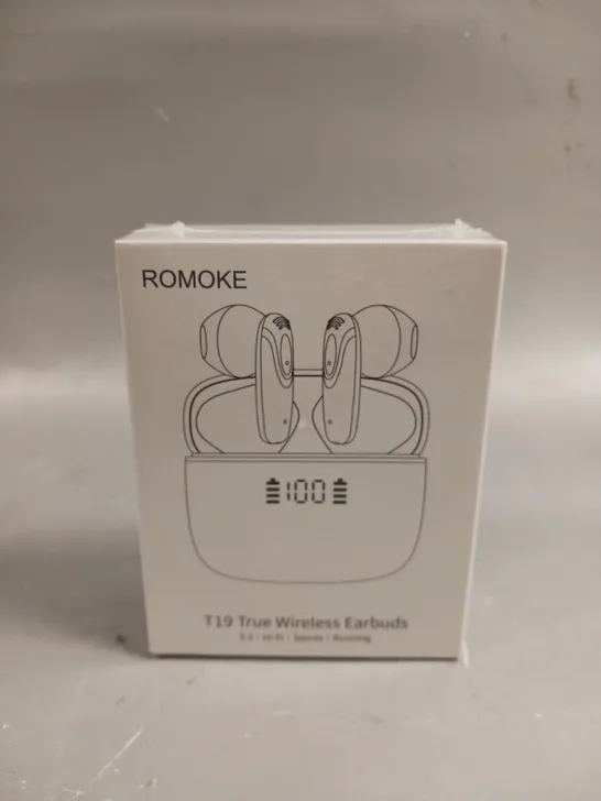 BOXED SEALED ROMOKE T19 TRUE WIRELESS EARPHONES 