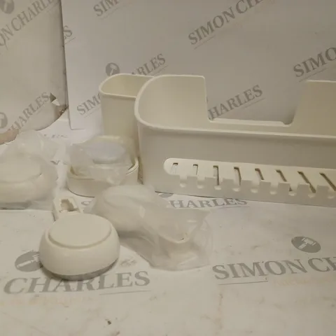 PLASTIC BATHROOM SET HOLDS UPTO 10KG NO DRILLING REQUIRED