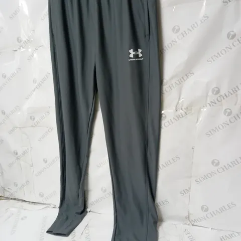 MEN'S GREY UNDER ARMOUR TRACK PANTS SIZE LARGE 