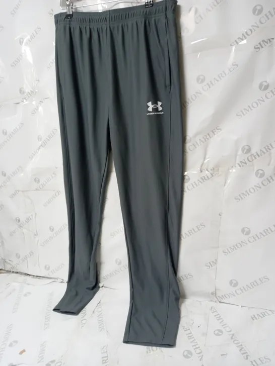 MEN'S GREY UNDER ARMOUR TRACK PANTS SIZE LARGE 