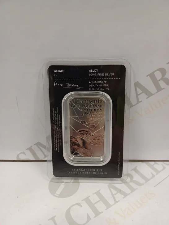 THE ROYAL MINT 007 SILVER BAR 1OZ