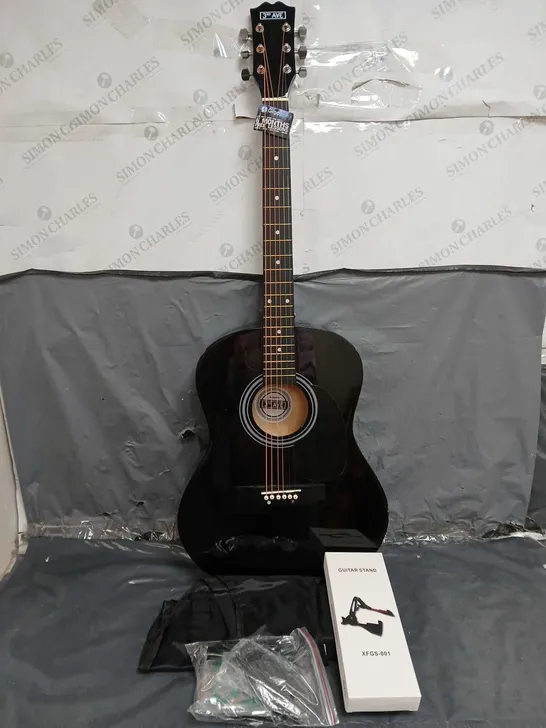 3RD AVENUE ACOUSTIC GUITAR IN BLACK  RRP £79.99