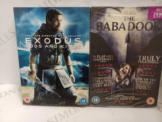 LOT OF APPROXIMATELY 20 DVDS TO INCLUDE 17 'THE BABADOOK' DVDS, 3 'EXODUS GODS AND KINGS' DVDS