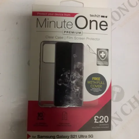 LOT OF 19 MINUTE ONE PREMIUM CLEAR CASE & SCREEN PROTECTOR KITS FOR SAMSUNG GALAXY S21 ULTRA 5G