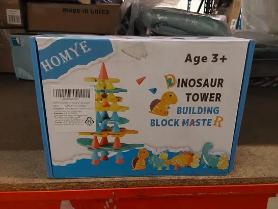 BRAND NEW BOXED HOMYE DINOSAUR TOWER BUILDING BLOCK MASTER CHILDREN'S TOY SET (1 BOX)